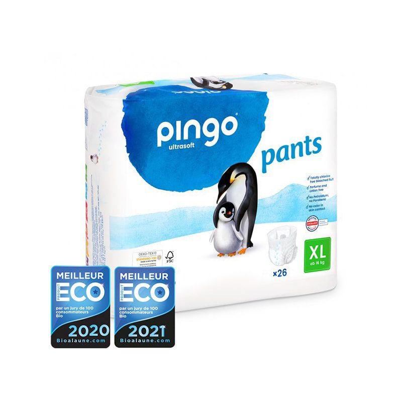 Couches pants culottes d’apprentissage maxi taille 6 (16KG+) sachet de 26 culottes – Pingo