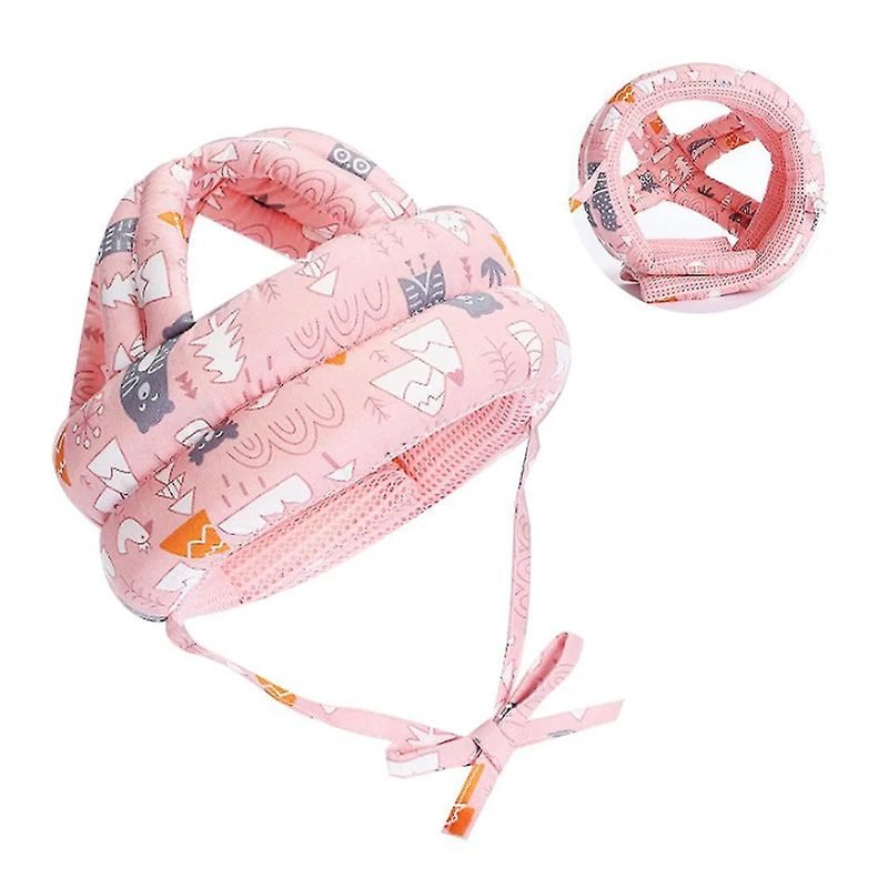 Casquette De Protection Anti-chute Pour Bébé - Doublure Coton, Daim écologique, Réglable