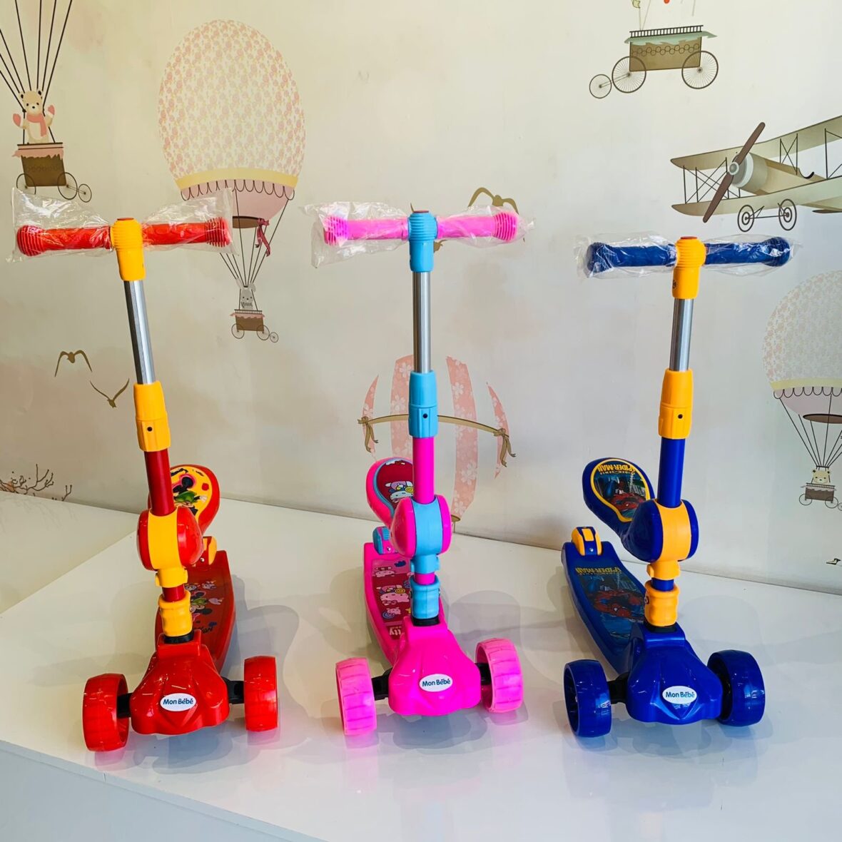 Scooter 3 roues avec siège pliable – Mon bébé