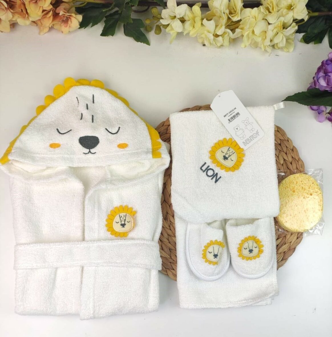 Ensemble sortie de bain pour bébé motif lion-Bebitof