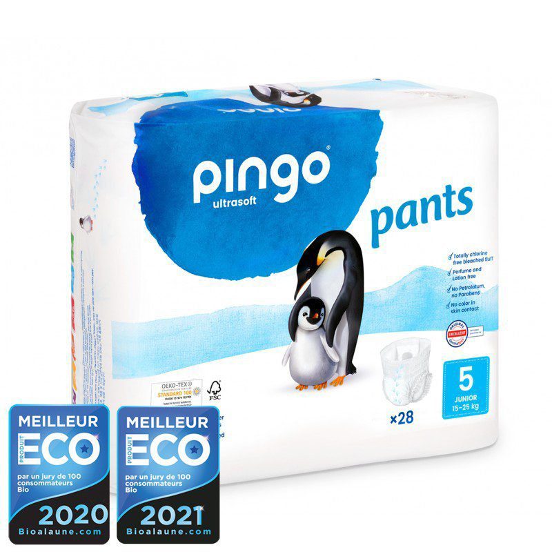 Couches pants culottes d’apprentissage maxi taille 5 (15-25KG) sachet de 28culottes – Pingo