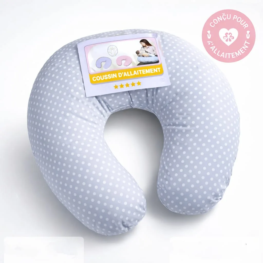 coussin d’allaitement multifonctions gris gobebe maroc