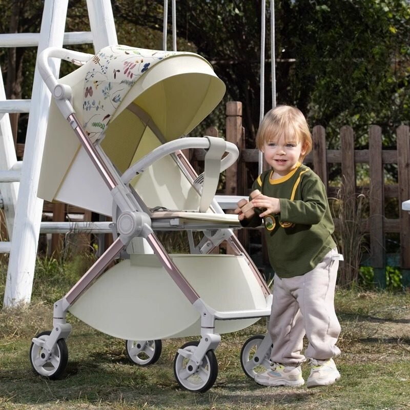 Poussette-legere-reversible-Tianrui-beige