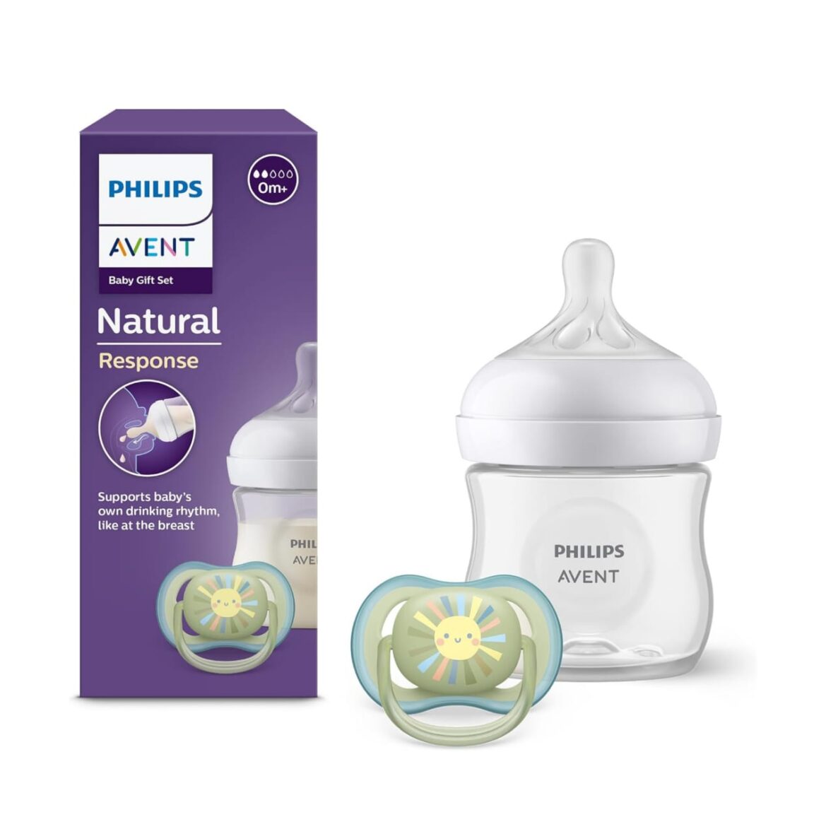 Biberon Natural Response 125 ml avec Sucette ultra air – Avent