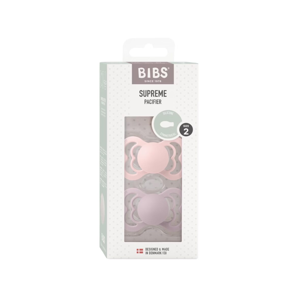 Lot de 2 sucettes Supreme Blossom Dusty Lilac – Bibs