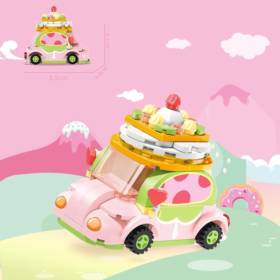 Set-de-construction-Matcha-Cake-roll-car-Sembo-1