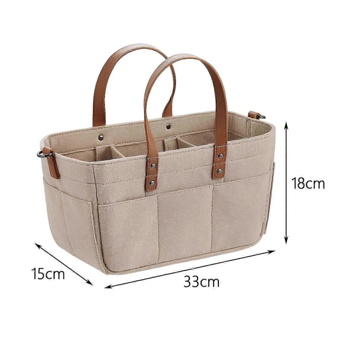 dimension grand panier de rangement en feutrine pour accessoires bébé