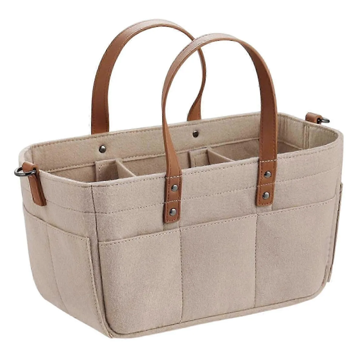 grand panier de rangement en feutrine pour accessoires bébé