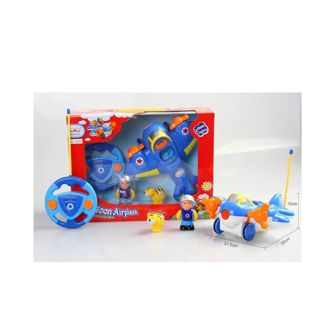 Avion Cartoon Radiocommandé avec Musique et Lumières