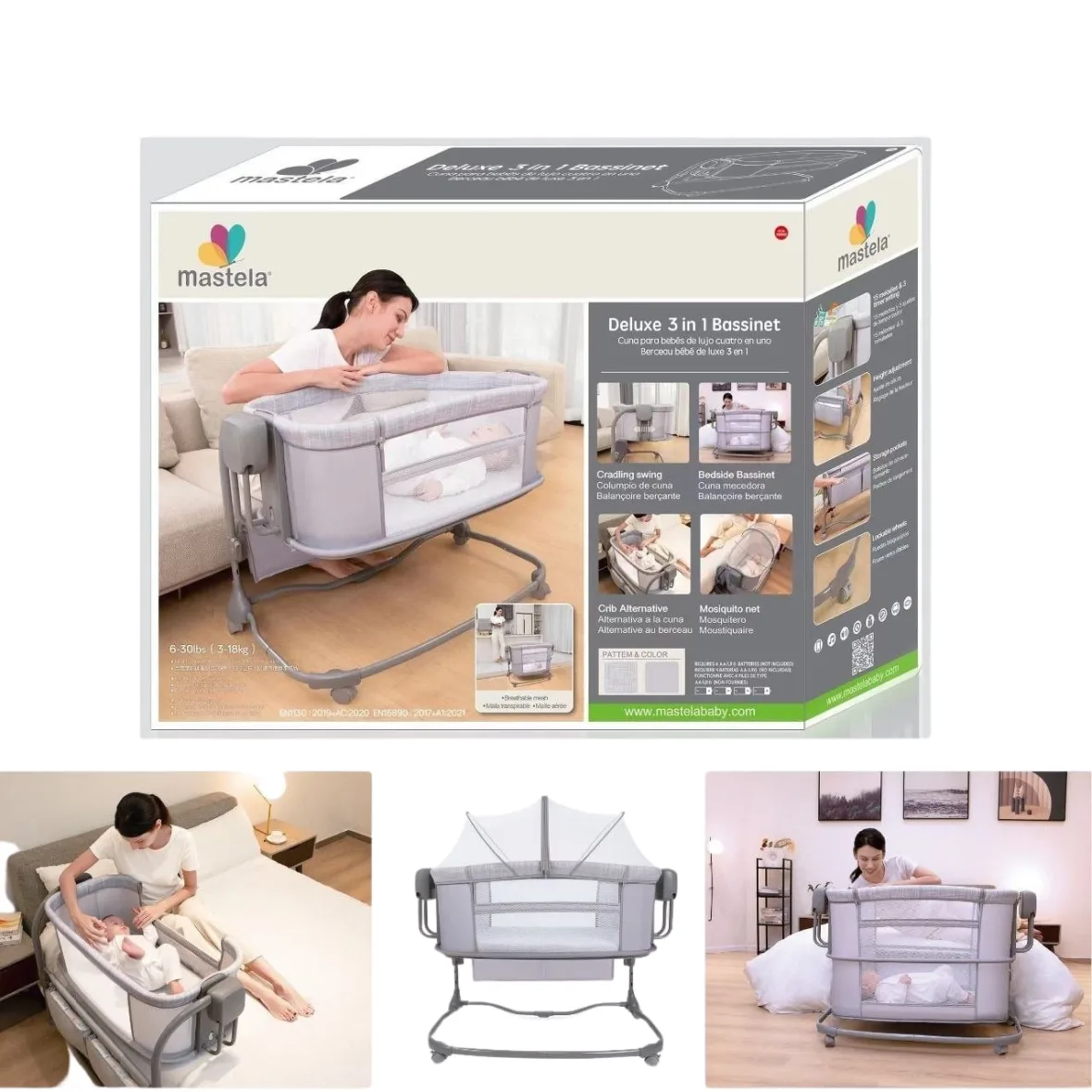 Lit cododo Deluxe Électrique 3-en-1 – Mastela