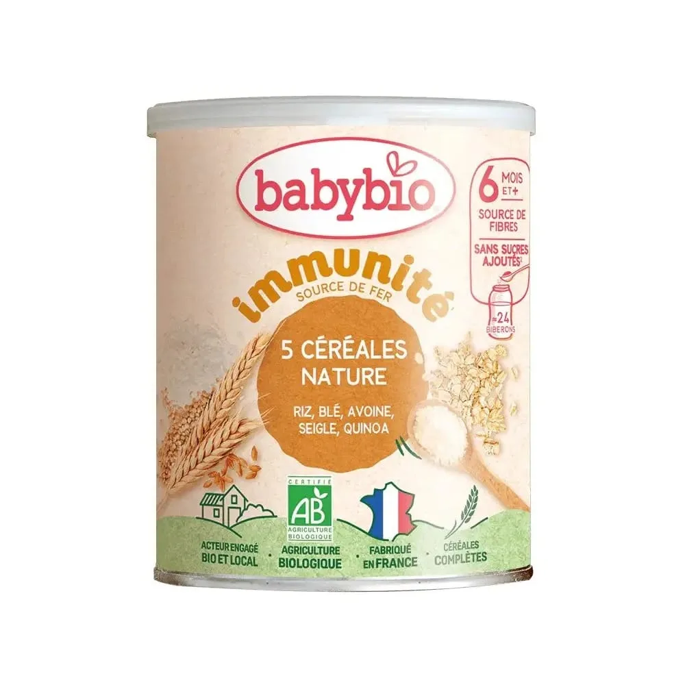 Babybio – 5 Céréales Immunité dès 6 mois