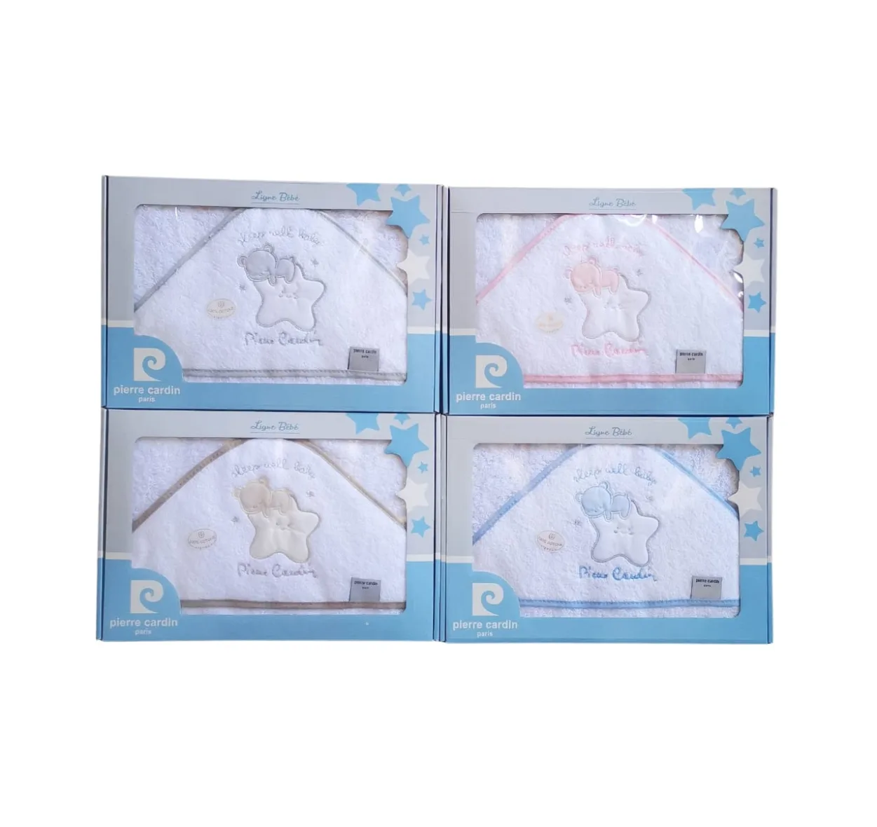 Cape de bain bébé à capuche Étoile – Pierre cardin