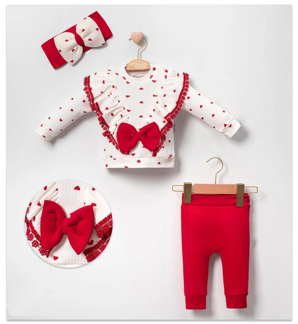 Ensemble De Vêtements 3 Pièces En Coton Pour Fille – Nikuby