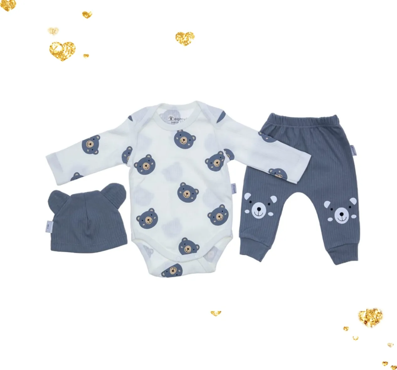 Ensemble 3 Pièces Avec Bonnet -Mini Cayzen