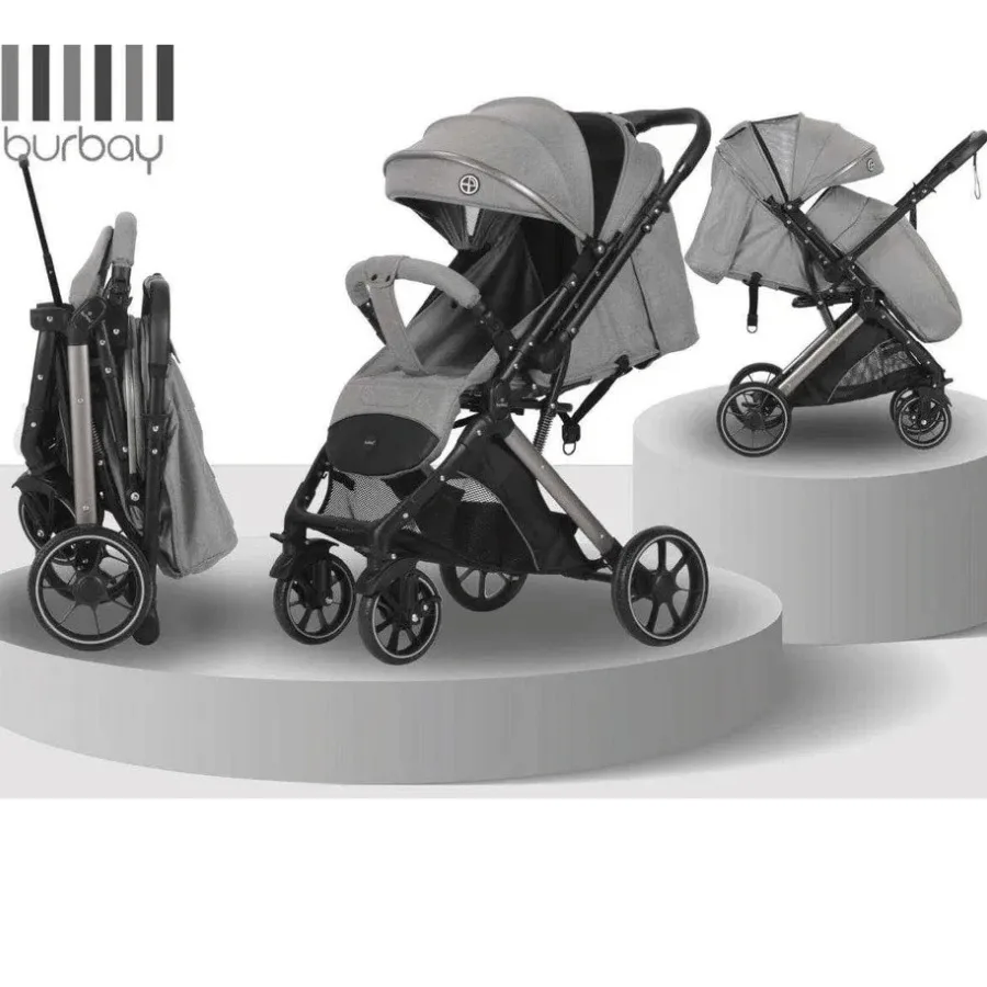 poussette-reversible-couvre-jambes-burbay-grise 2