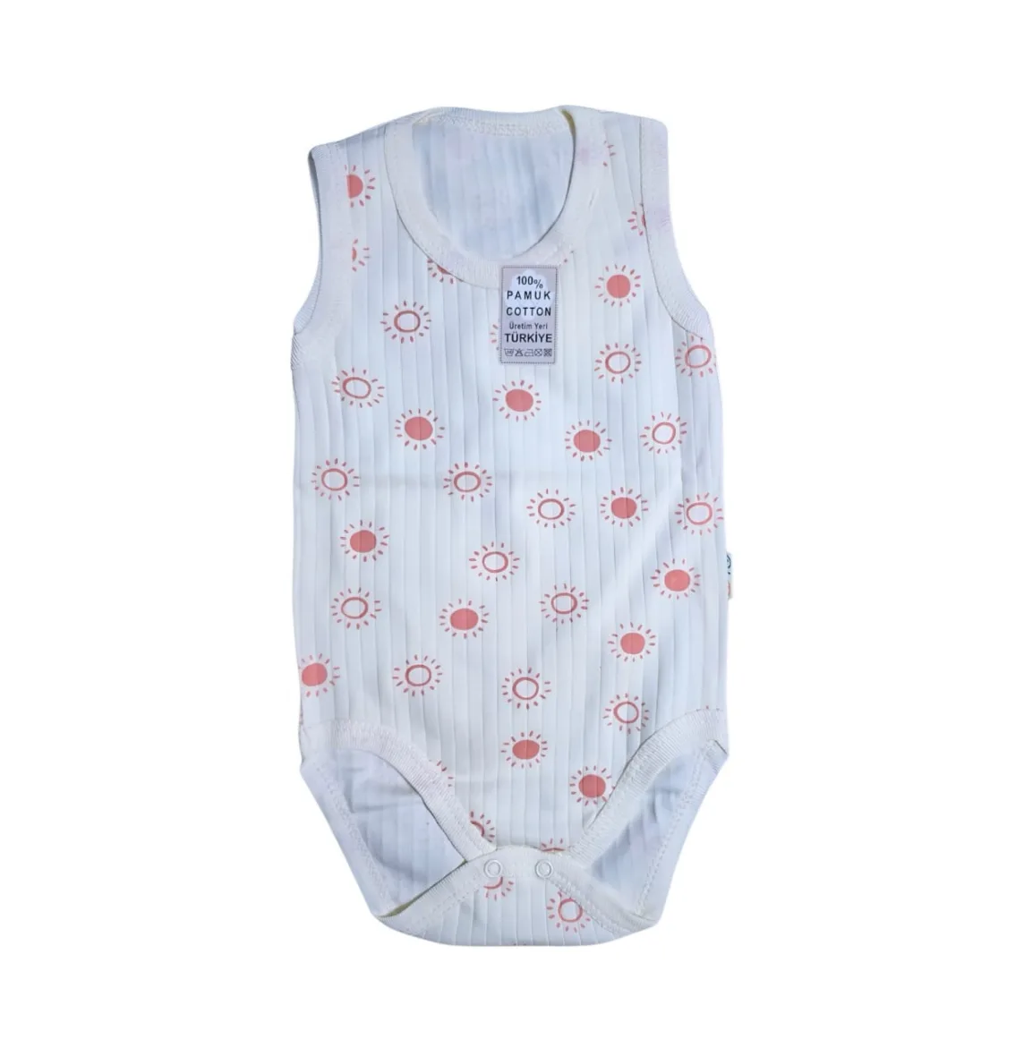 Body Sans Manche 100 % Coton Motif Soleil- Baby Too