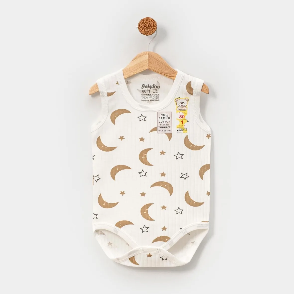 Body Sans Manche Imprimé Lunes Et Etoiles – Babytoo