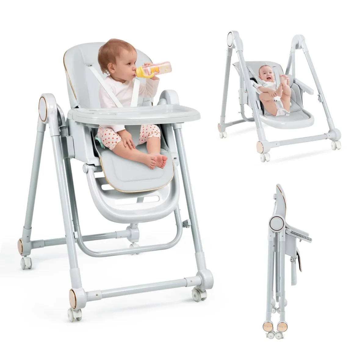 Chaise Haute Et Balancelle 2en1 BHC-400 – Mon Bébé