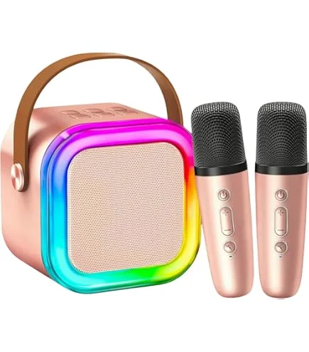 Haut-Parleur Karaoké Bluetooth et 2 Microphone Sans Fil