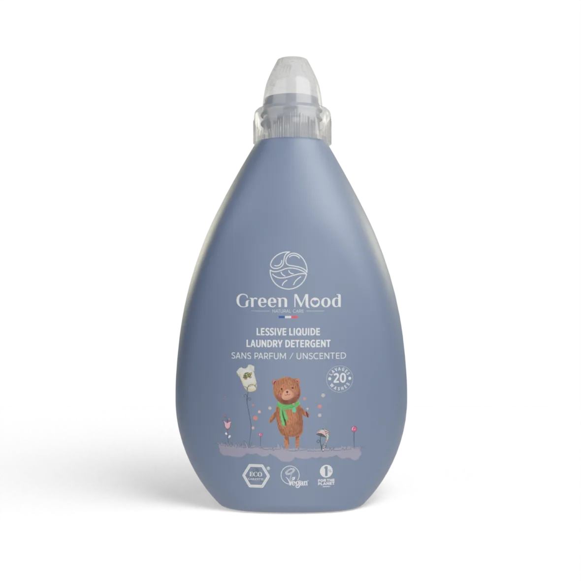 Liquide Lessive Hypoallergénique Sans Parfum 1L – Green Mood