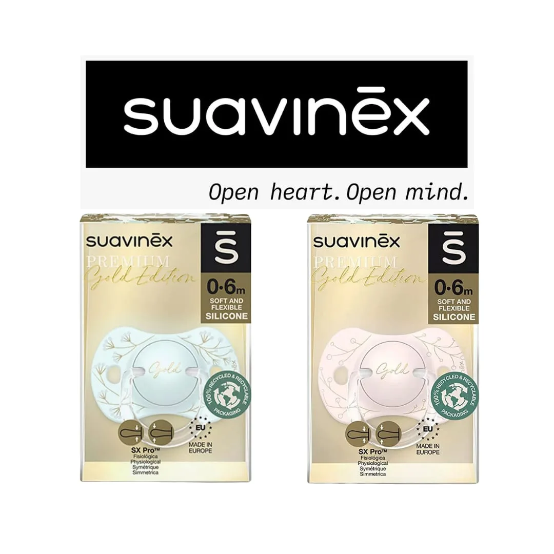 Sucette physiologique Premium Gold 0-6 mois – Suavinex