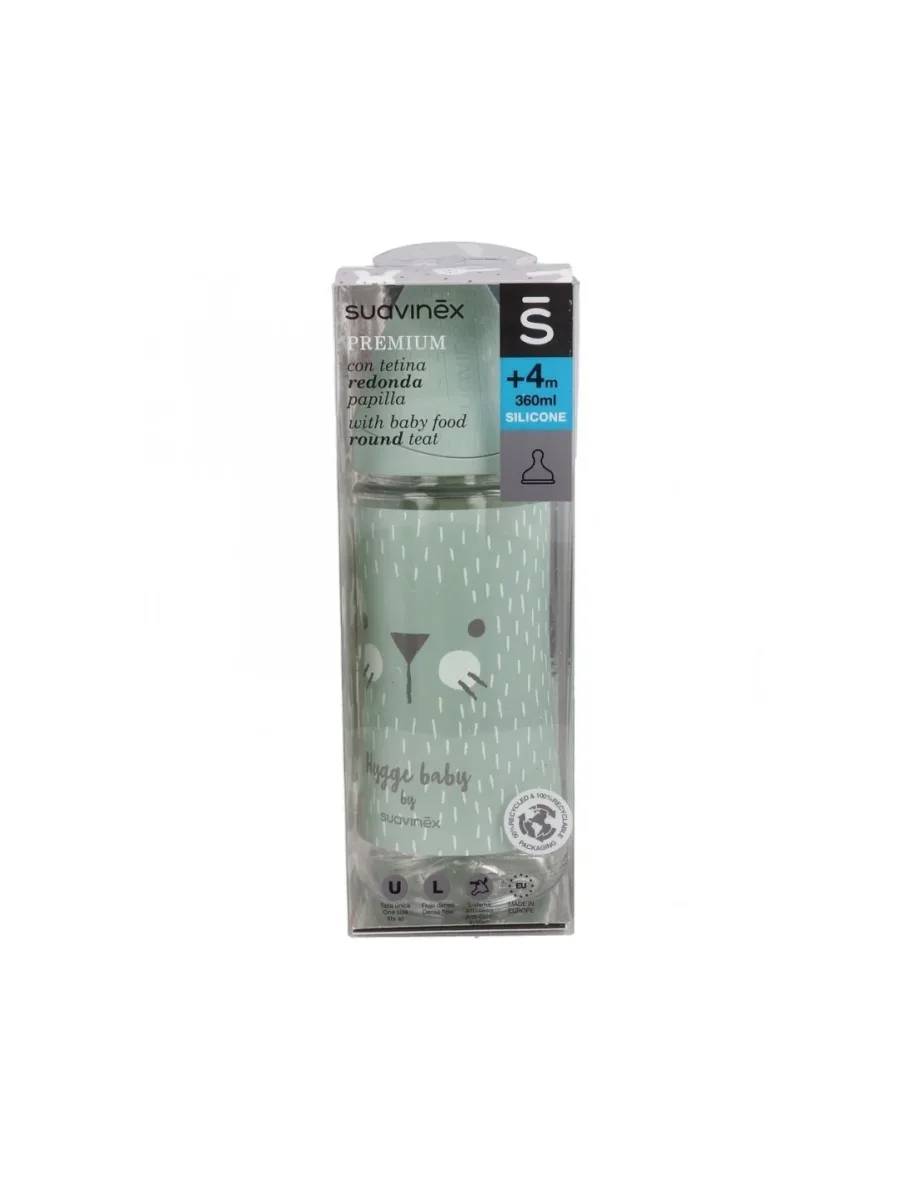 Biberon avec tétine ronde à débit rapide 360 ml – Suavinex