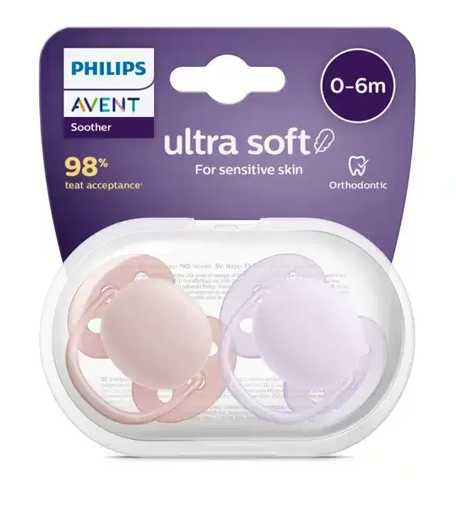 Lot De 2 Sucettes Ultra Start 0-2Mois saumon – Philips Avent