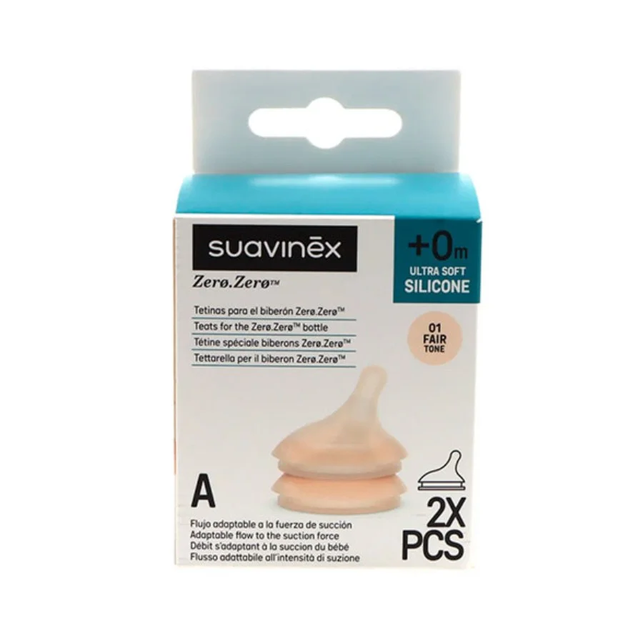 Lot de 2 tétines Zero Zero 0 mois+ light A – Suavinex
