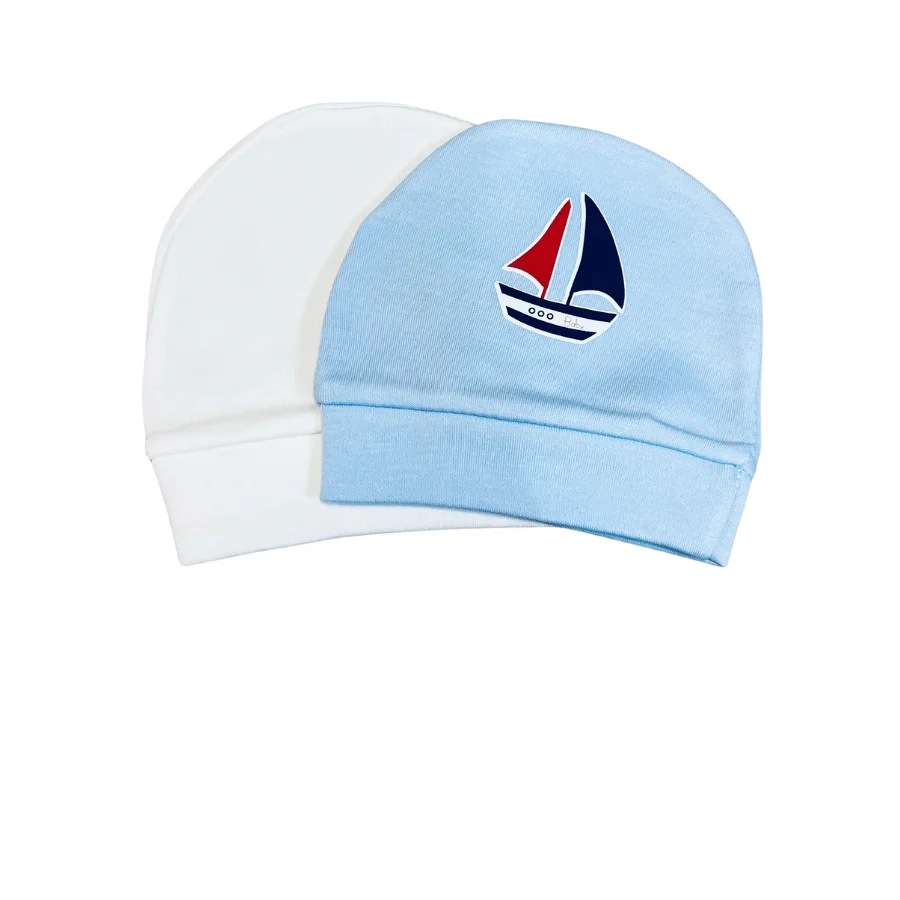 Lot de 2 Bonnets Confortables Pour Garçon Motif Océan