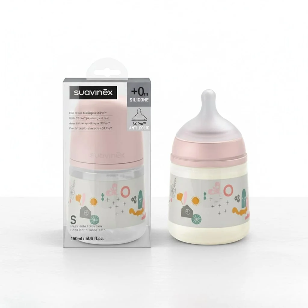 Suavinex – Biberon 150 ml avec tétine SX Pro débit lent (0m+)