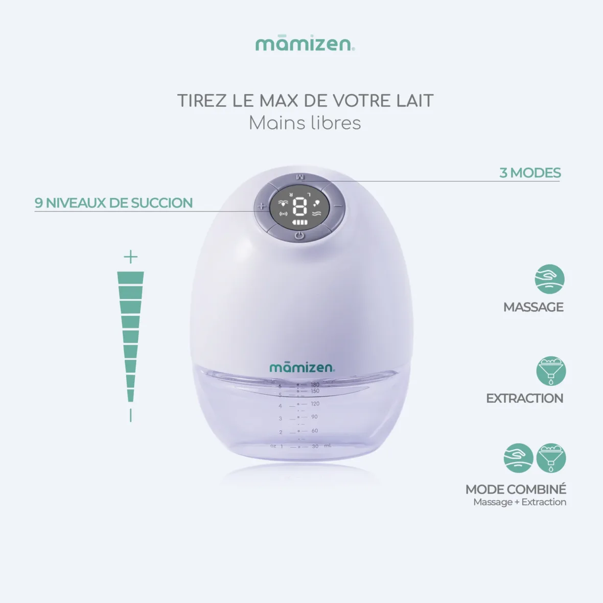 Tire-Lait électrique mains libres – Mamizen