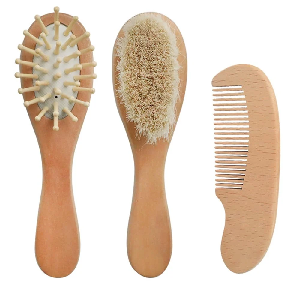 Set 3 pièces Brosses et peigne pour bébé – Baododo