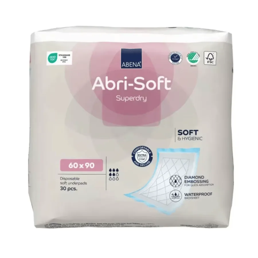 Alèse Abri soft super dry 30 piéces 60 x 90 cm – Abena