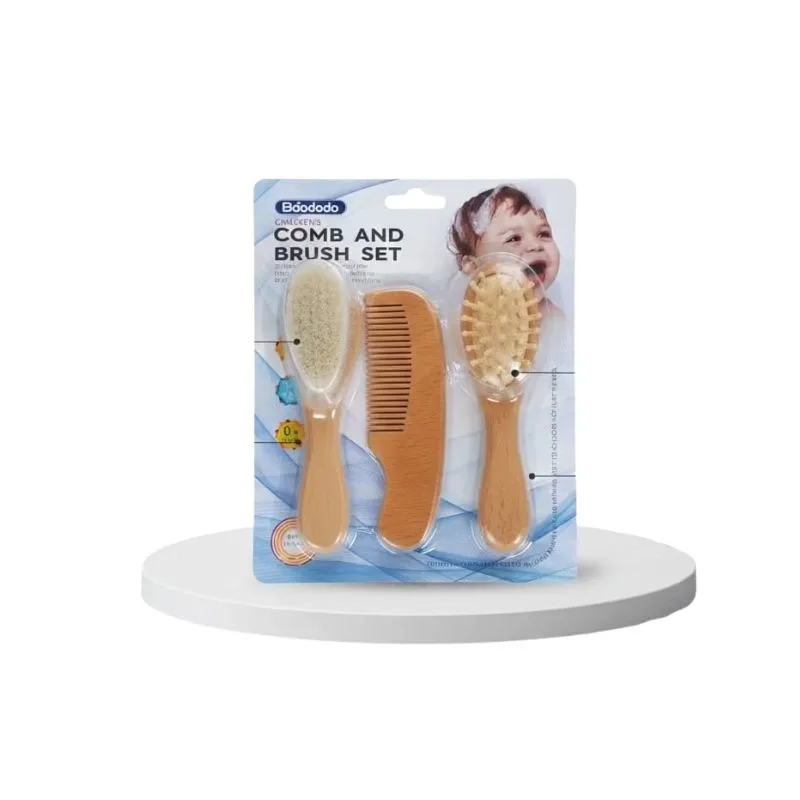 Set 3 pièces brosses et peigne pour bébé Baododo Maroc chez GoBebe