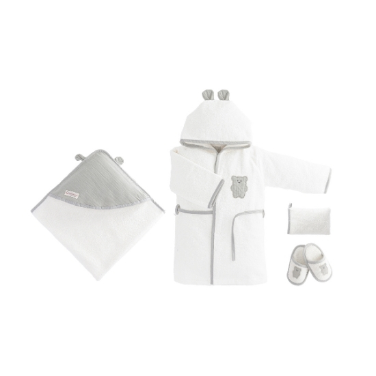 coffret de bain bébé mousseline motif ours – gobebe.ma bebekevi bleu