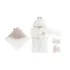 coffret de bain bébé en mousseline 4 pièces motif ours - bebekevi maroc