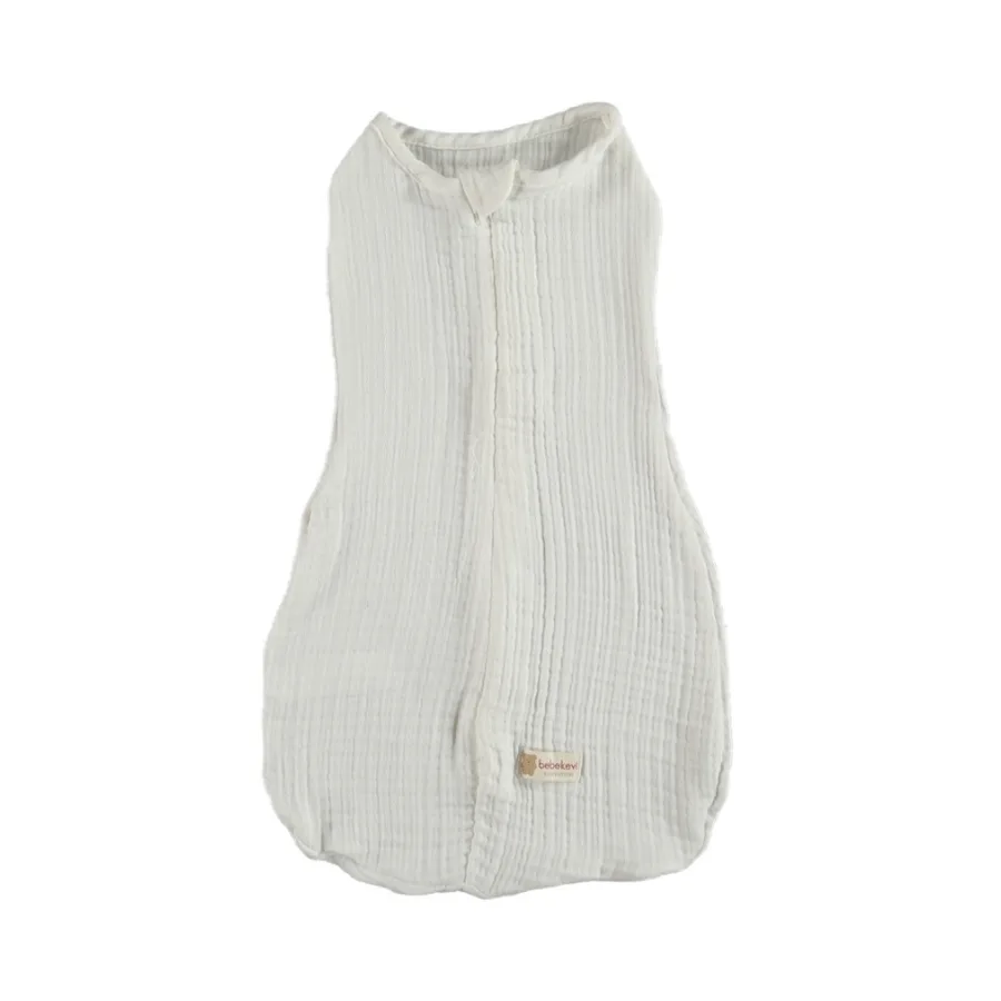 emmaillotage zippé en mousseline beige 4 épaisseurs uni- ebekevi gobébé.ma (900 x 900 px)
