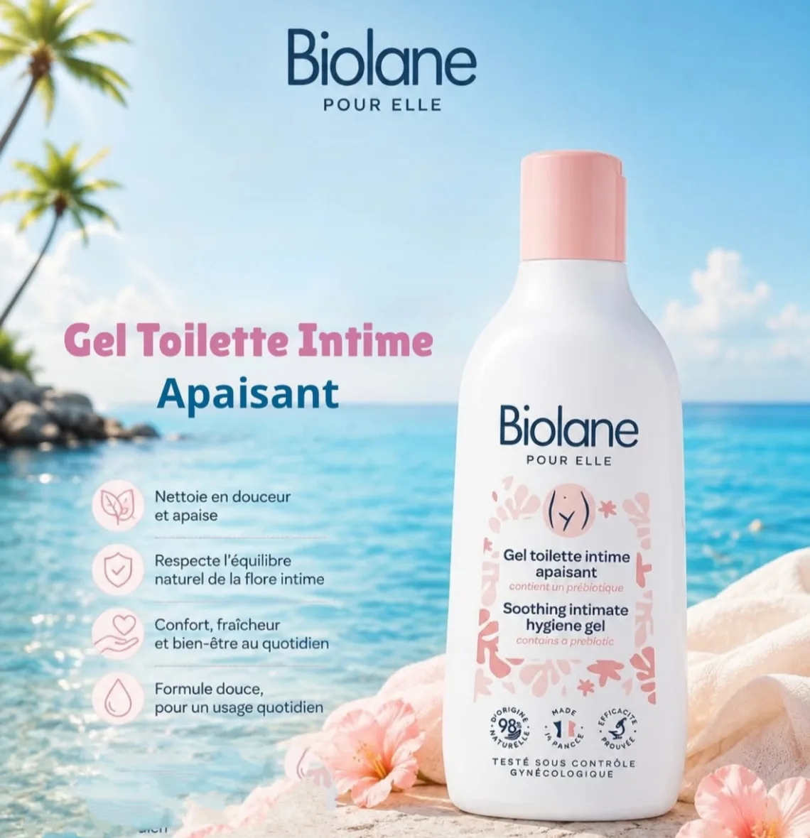 gel apaisant toilette intime 200ml – biolane gobebe.ma