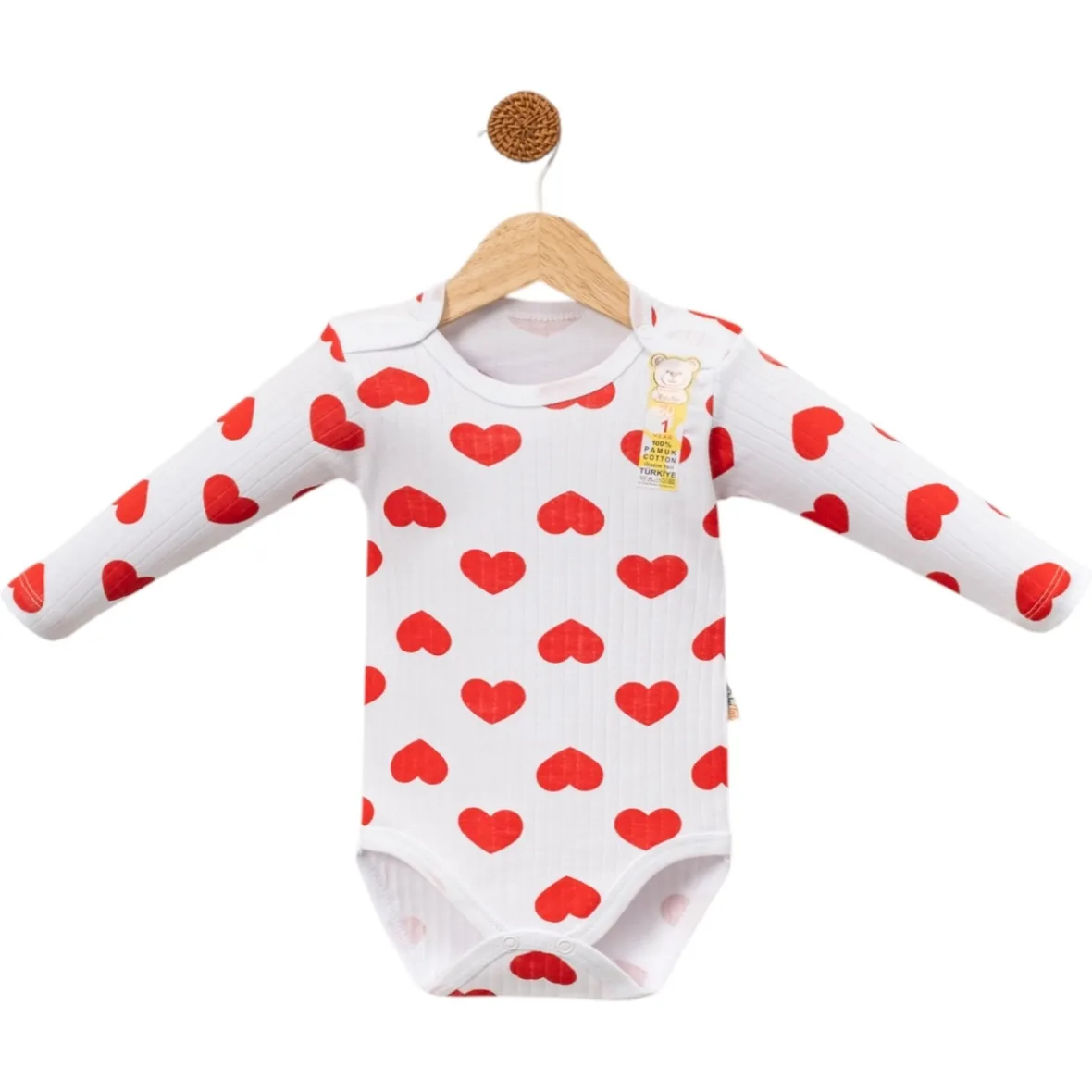 Body à manches longues imprimé cœurs – Aybus Baby