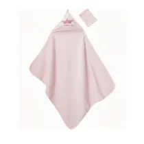 cape de bain 100% coton avec gant princesse - aybus baby maroc