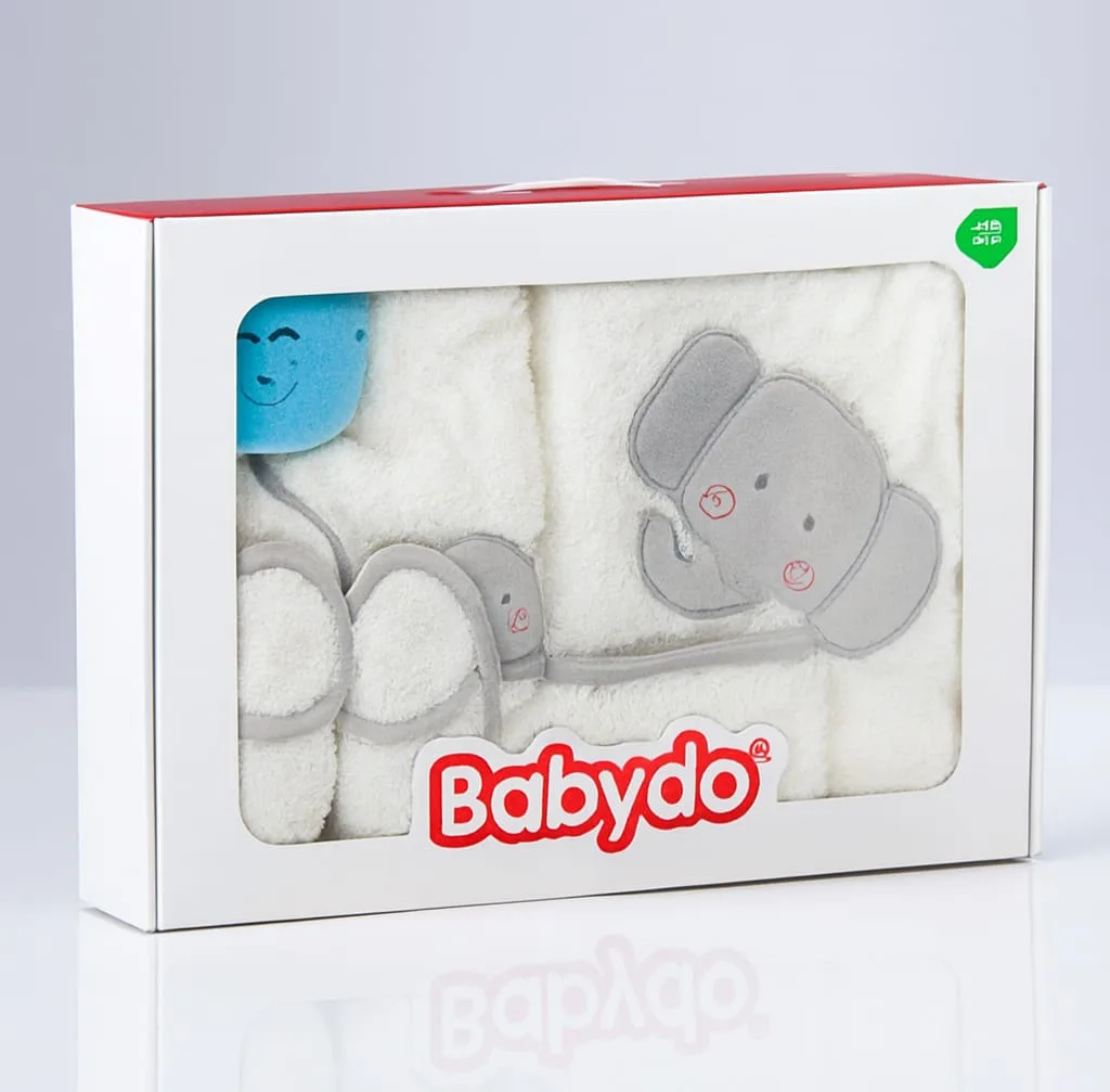 coffret de bain blanc doux et élégant 5 pièces – babydo maroc