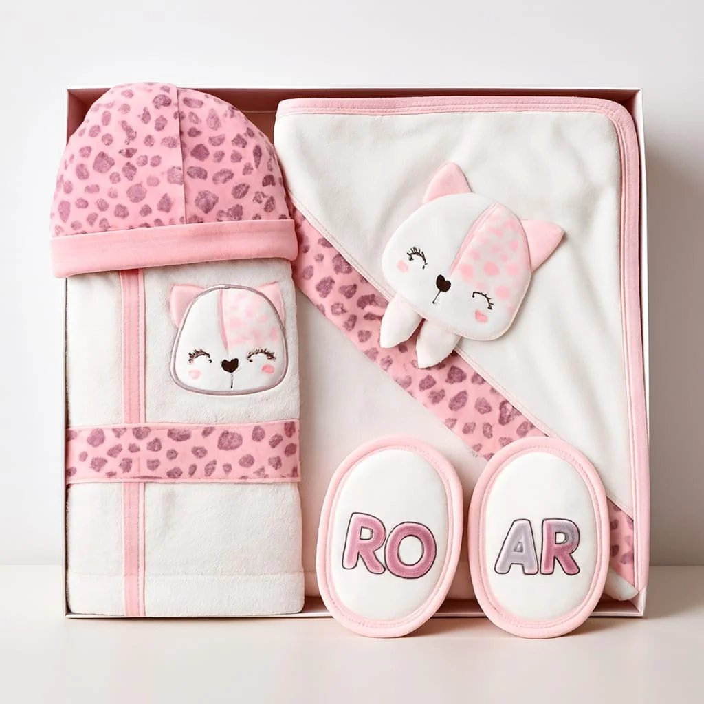 Coffret de bain bébé rose 3 pièces – Eke Baby