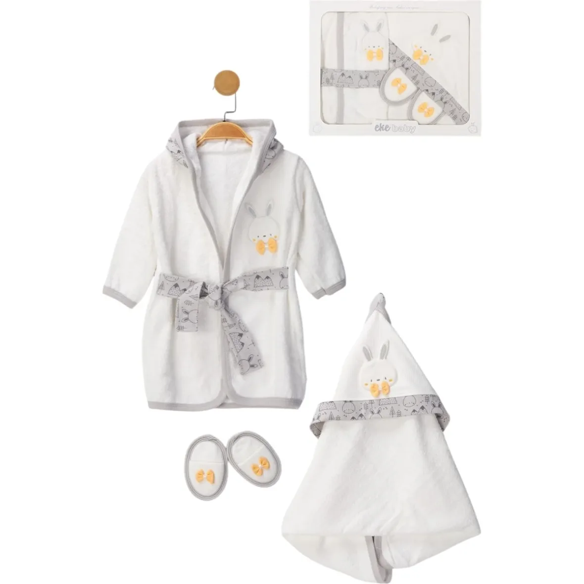 Coffret de bain bébé 3 pièces lapin – Eke Baby