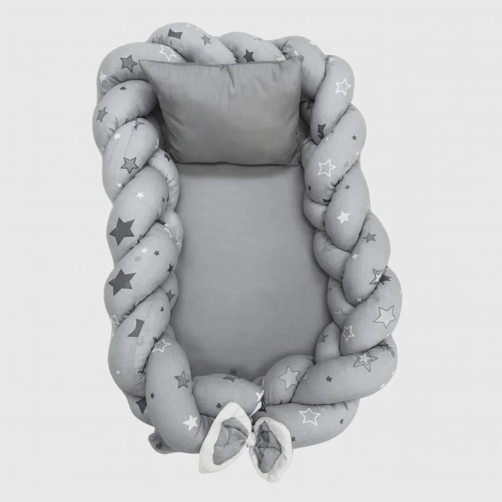 Couffin bébé tressé avec oreiller 80 x 45 cm – Bebekevi
