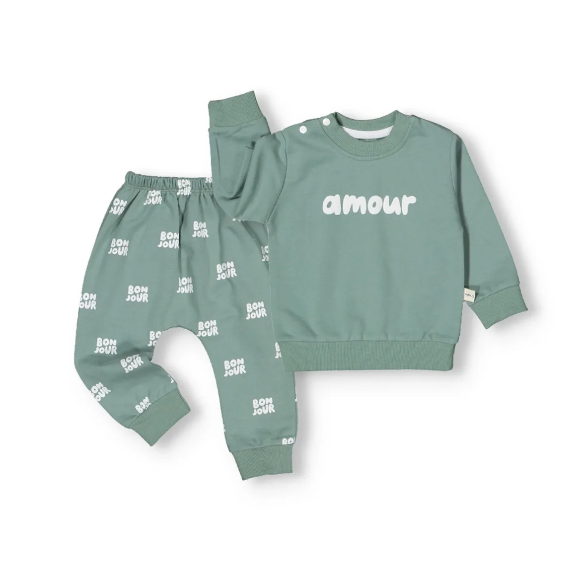 ensemble 2 pièces confortable – aybus baby vert maroc