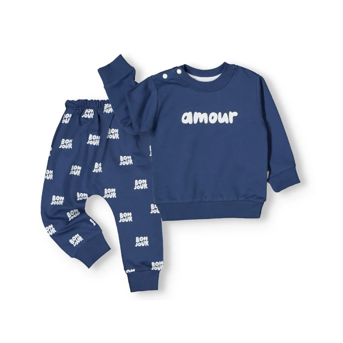 ensemble confortable pour garçon – aybus baby bleu maroc