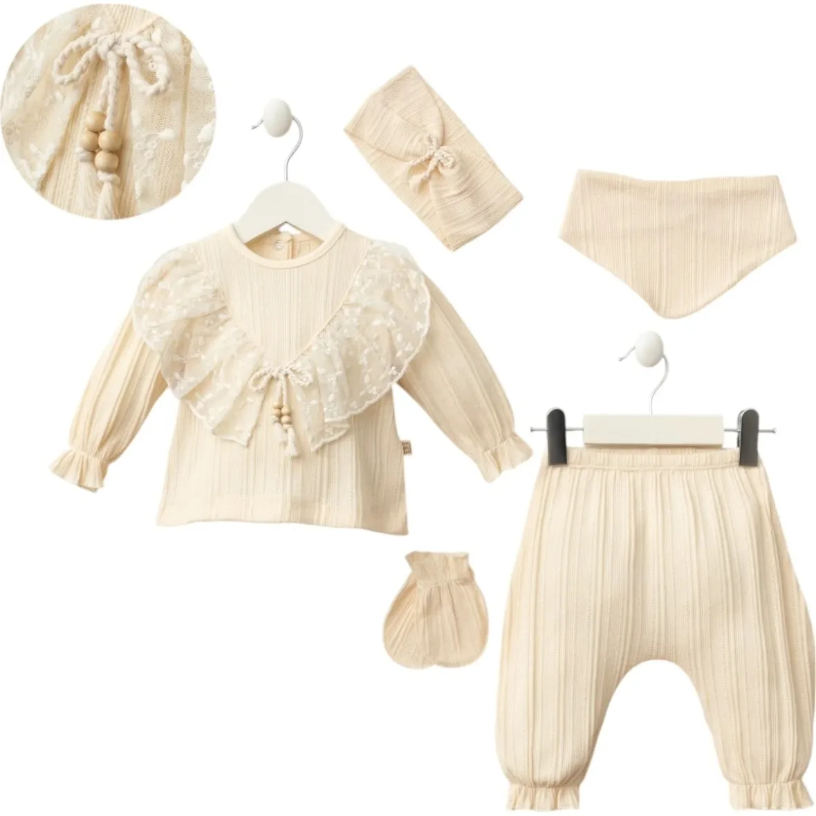 Coffret Naissance Fille 5 Pièces beige- Mini Zeyn