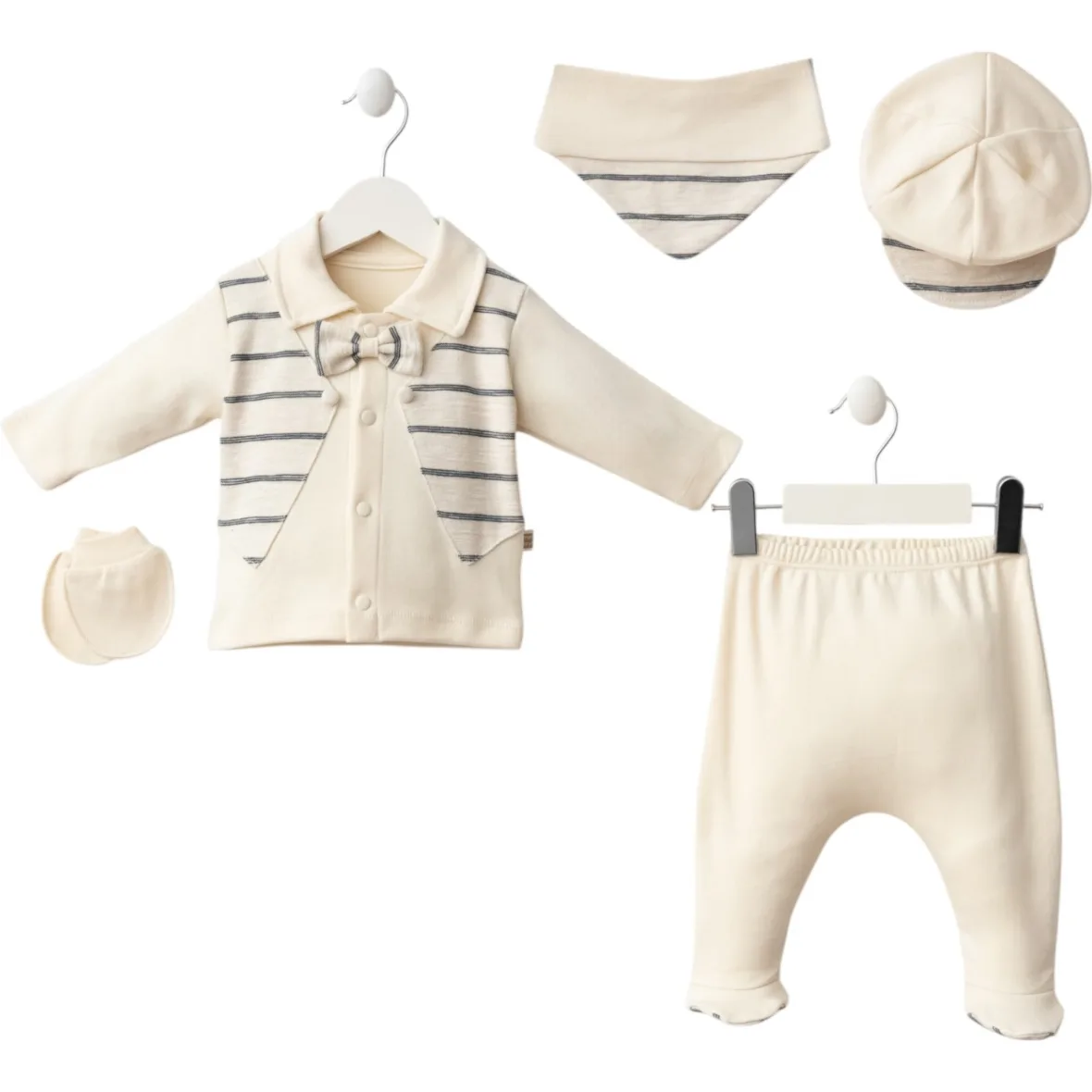 Coffret Naissance Garçon 5 Pièces beige – Mini Zeyn