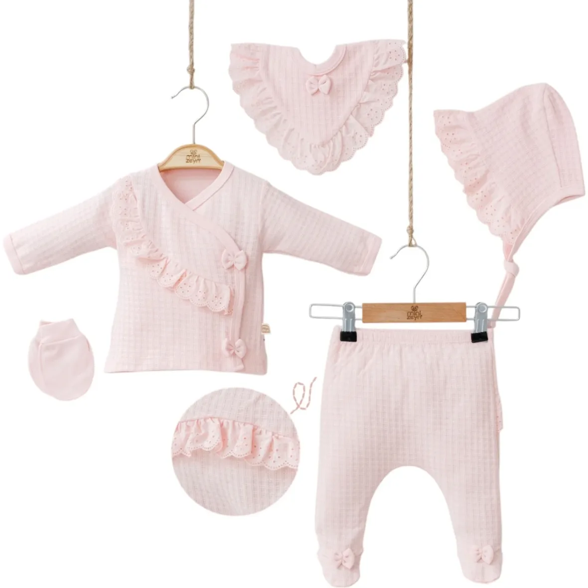Coffret Naissance Fille 5 Pièces rose- Mini Zeyn