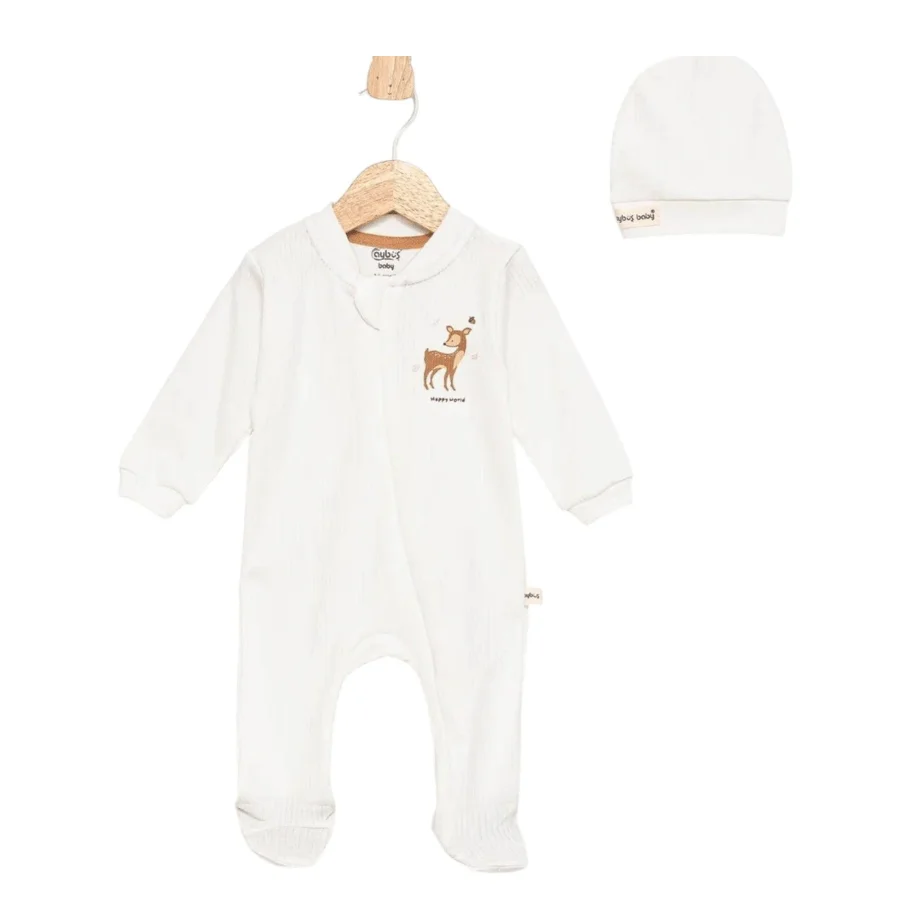 Ensemble unisexe grenouillère + bonnet motif animal – Aybus Baby